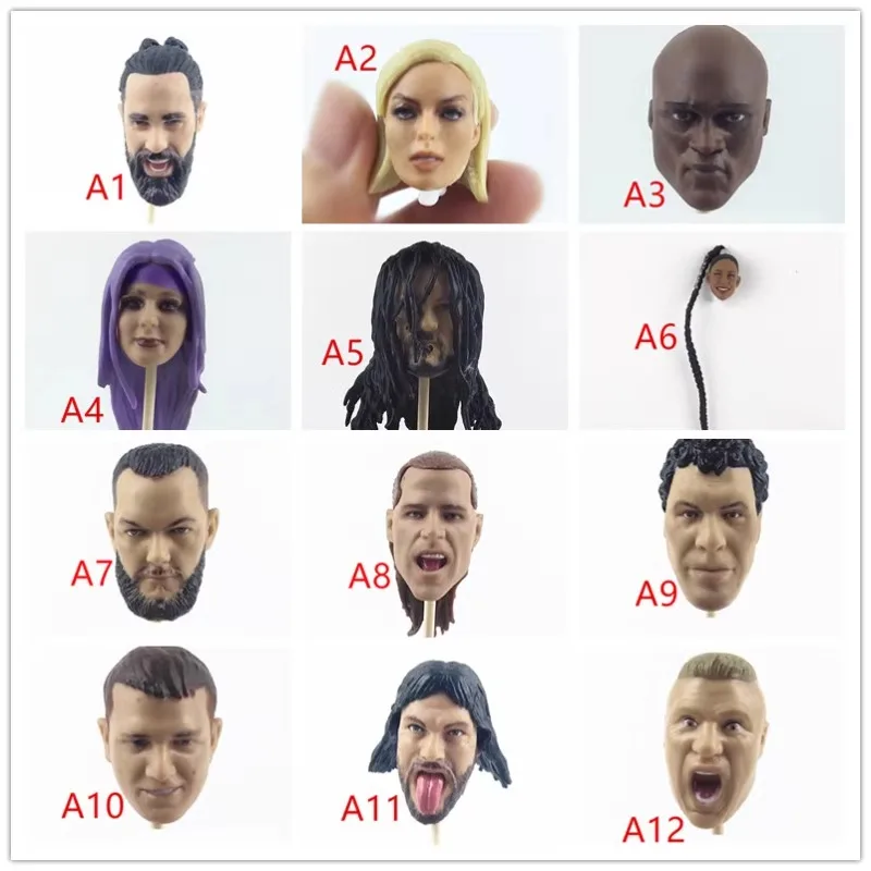 ماتيلز حلقة المصارع إكسسوارات دمي مجموعة نحت الرأس المفاصل الدمى المنقولة #2