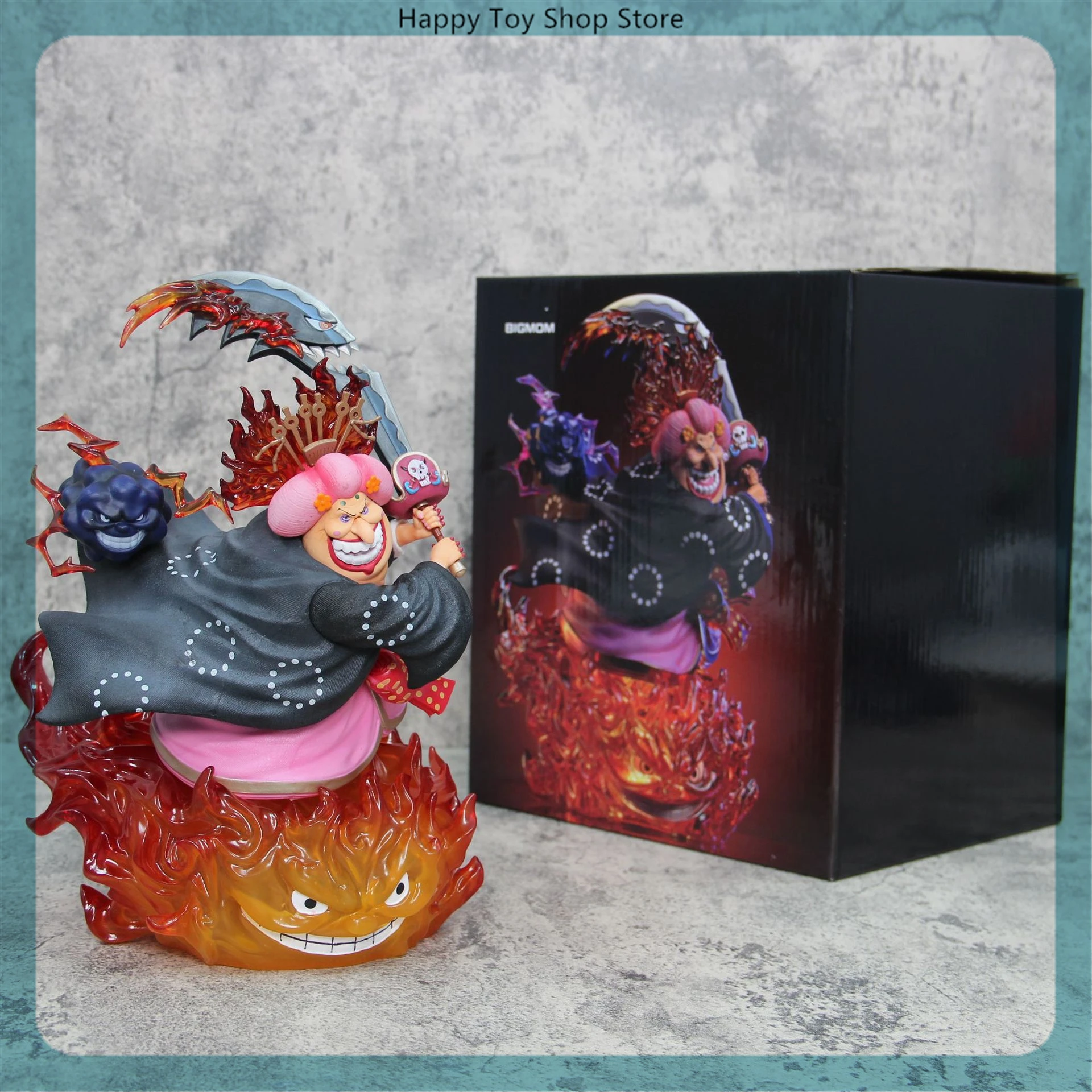 

26cm One Piece Four Emperor Big Mom Charlotte Linlin Anime Figure Figures Models Gk Statue Models Collectible Ornament Doll Toys