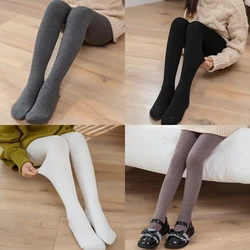 Girls' Woolen Pantyhose  Children's Pantyhose  Autumn and Winter Pantyhose  Vertical Stripe Pantyhose  Thin Velvet Thickening