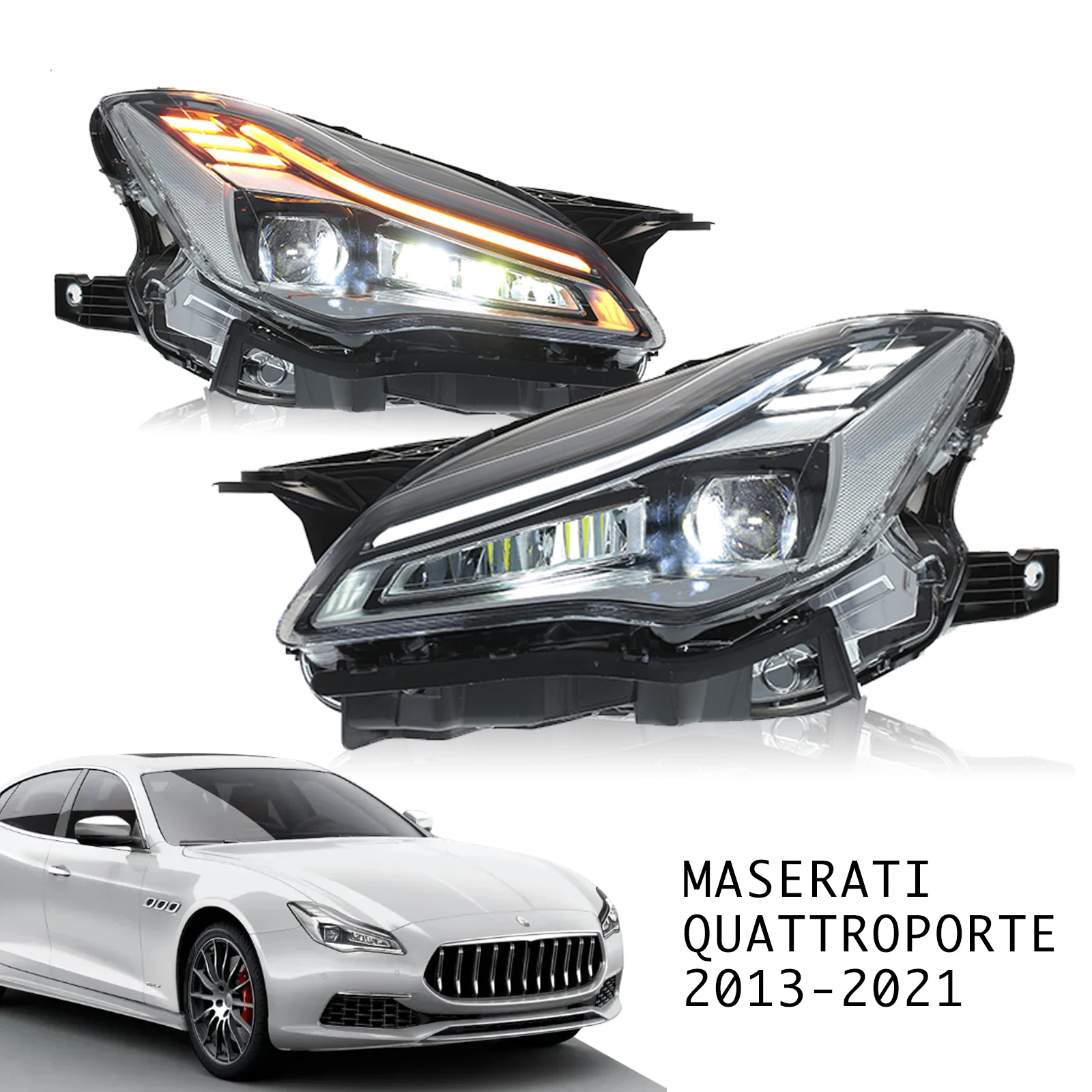 

Auto LED Light Headlights Assembly For Maserati Quattroporte 2013-2021 Upgrade Full LED Front Lamps