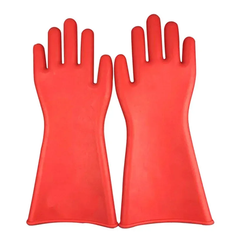

1 Pair Anti - electricity Protect High Voltage Electrical Insulating Gloves 12KV Rubber Electrician Safety Glove