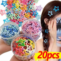 9Colors Y2K Bobby Pin Luminous Colorful Star Hairpin Girl Metal Hairslide Sweet Five-pointed Mini Children Hair Clip Accessories