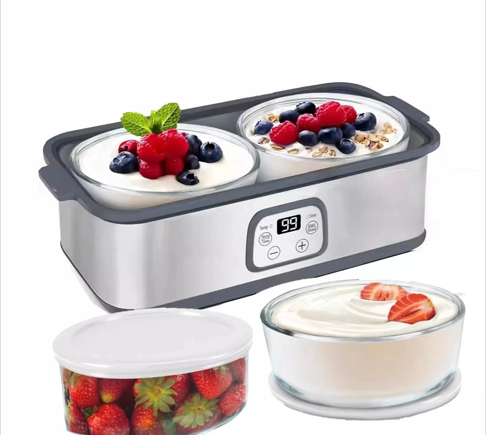 

2026 Yogurt Maker with Adjustable Time & Temp Control with Two 1Quart Containers