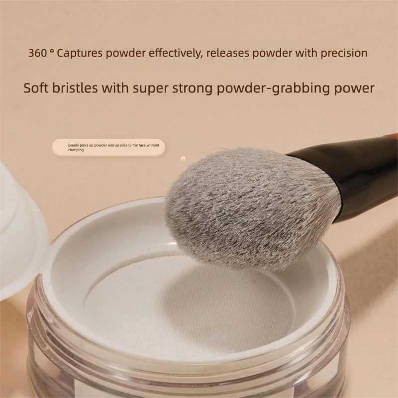 Cangyan Y44 Large Flat round Head Loose Powder Brush Super Soft Bristles Makeup Brush for Setting Powder