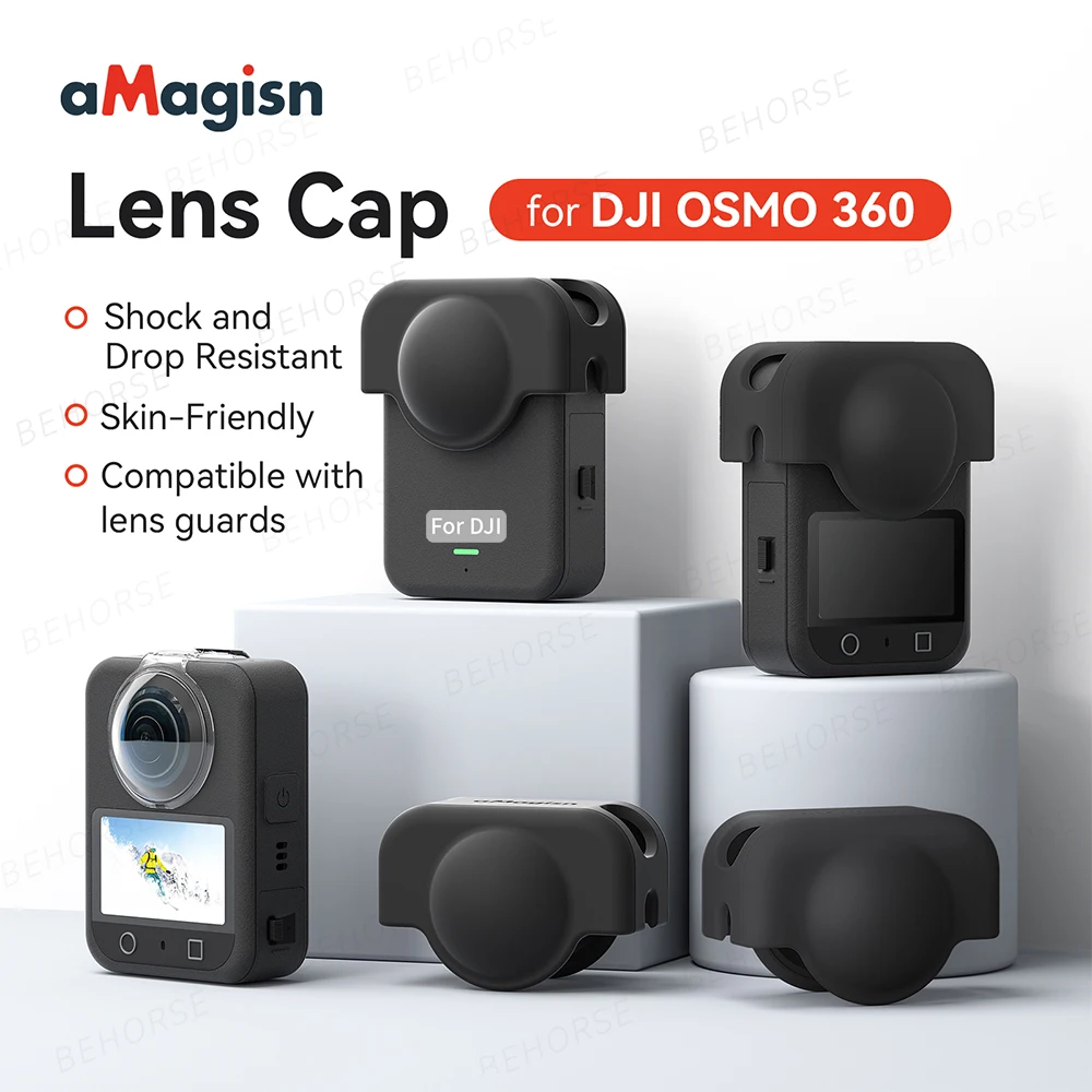 DJI Osmo 360 用レンズキャップ オールラウンド保護カバー 落下防止防塵ケース レンズプロテクター DJI Osmo 360 カメラアクセサリー用