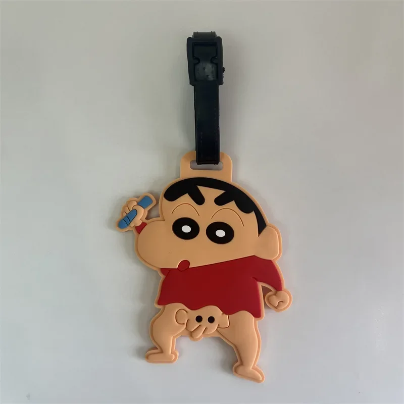 Śliczna kredka Shin-chan Akcesoria podróżne do bagażu Tag Żel krzemionkowy Walizka ID Adres Uchwyt Przywieszka do bagażu Przenośna etykieta