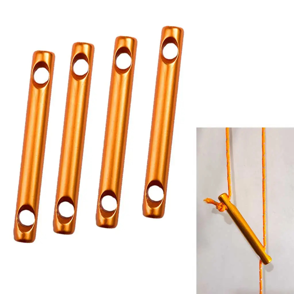 Aluminum Alloy Dual Holes Tent Line Stopper Cord Adjuster Tent Rope Tensioner