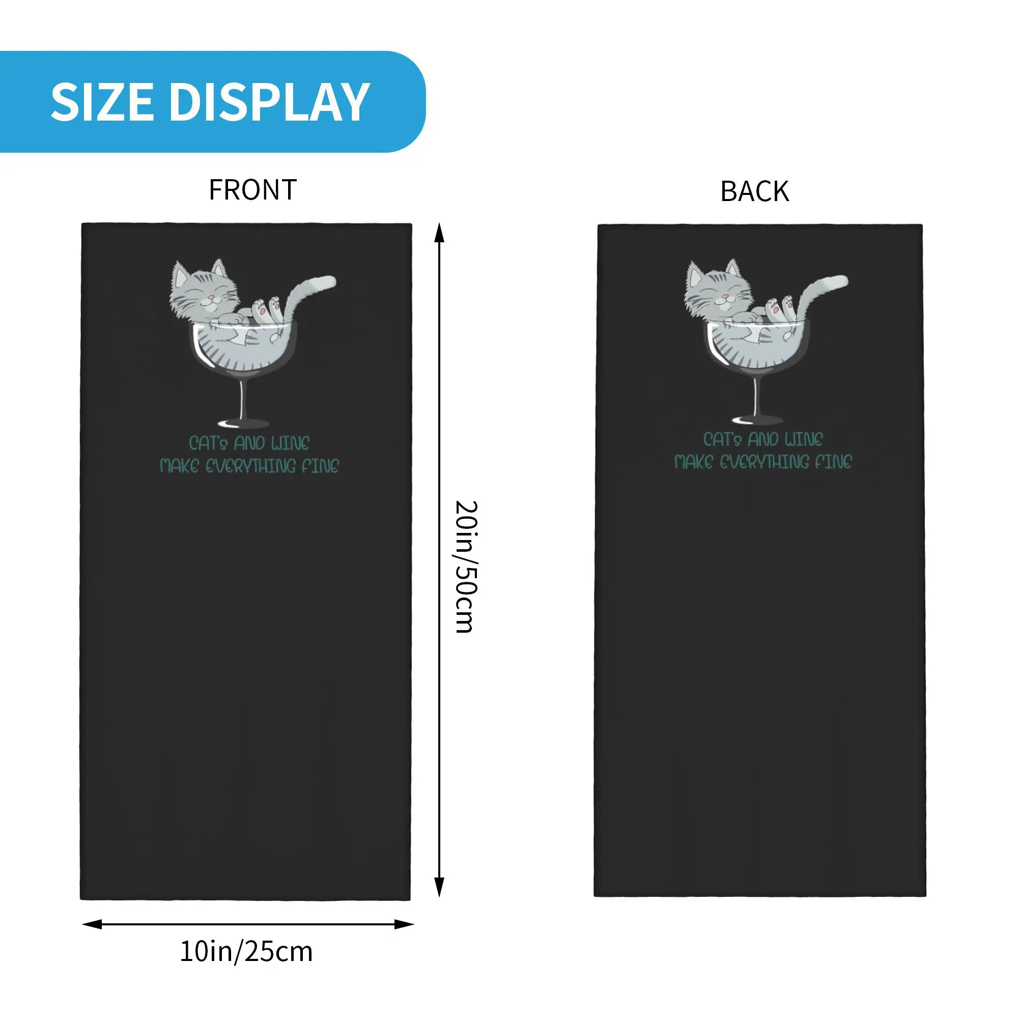 猫とワインはすべてをうまく解決します。 森の猫 バンダナ ネックカバー プリント ラップ マスク スカーフ バラクラバ アウトドア スポーツ ユニセックス 大人