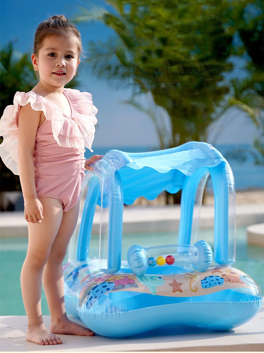 Schwimmbad Kinder aufblasbare Schwimm ring Sitz Boot schwimmende Schatten sitzen Schwimm ring Sommer Pool liefert Baby Party Geschenk