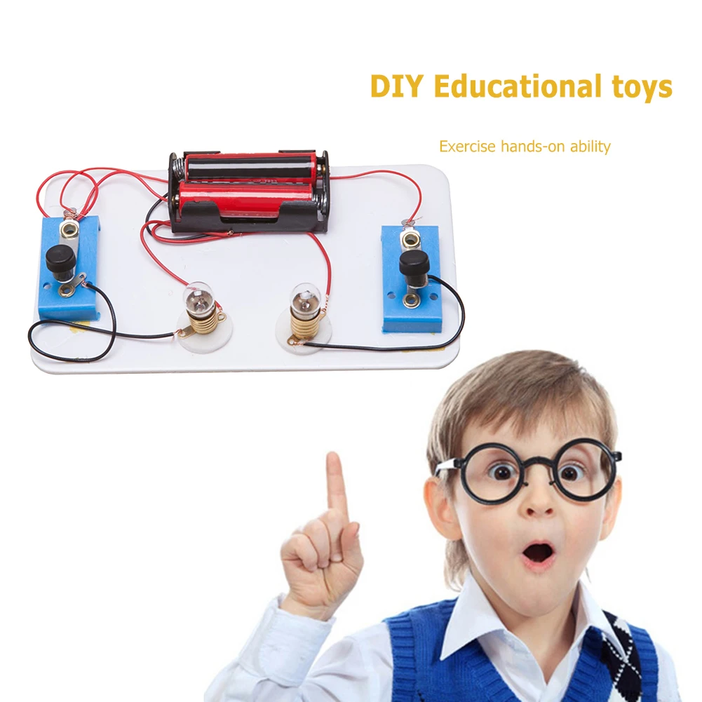 DIY اليدوية الدائرة الكهربائية نموذج العلوم تجربة الجذعية عدة اختراع صغير