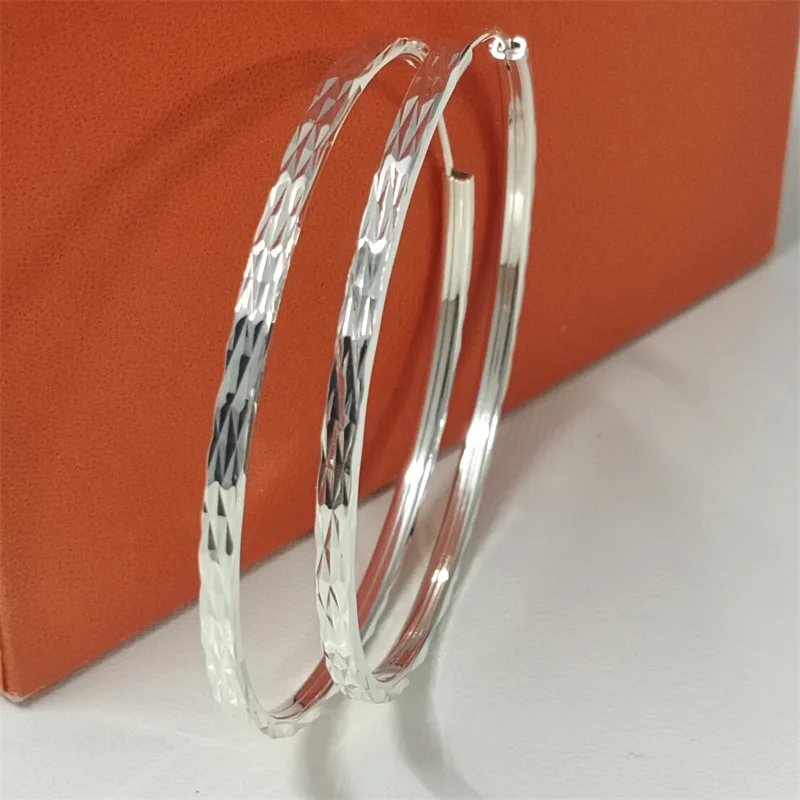 Senlissi – Modische creolen mit 18 Karat vergoldet für Damen, 925er-Sterlingsilber, 2,5 mm Ohrring, C Diegoь K® Servies, einfacher Schmuck, Geschenke – Detail 8