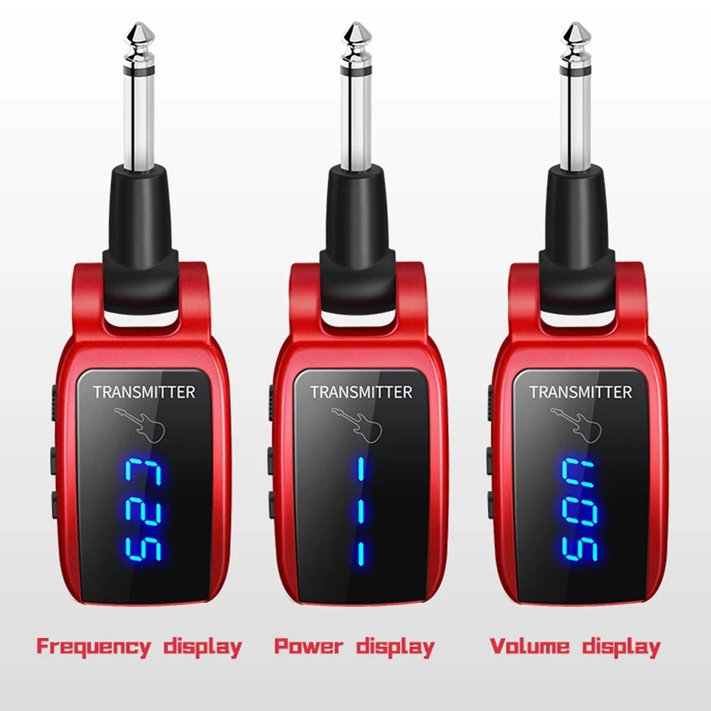 Transmisor de guitarra inalámbrico, receptor de 15 canales, sistema de guitarra inalámbrico Digital UHF integrado para bajo eléctrico