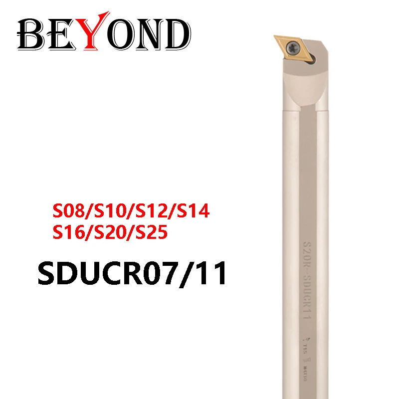 BEYOND S08K-SDUCR07 SDUCR11 S10K S12M S14N S16Q S20R S25S SDUCR White Nickel Coating Turning Tool Holder Internal Boring Bar