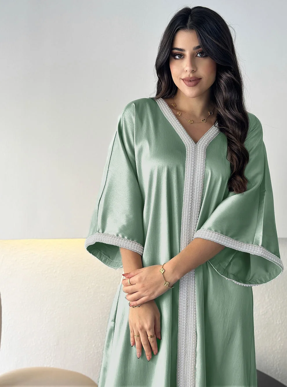 

Eid Muslim Dress Ramadan Djellaba Jalabiya Arabic Robe Dubai Abaya Turkey Kaftan Marocain Femme Abayas for Women Evening Dresses