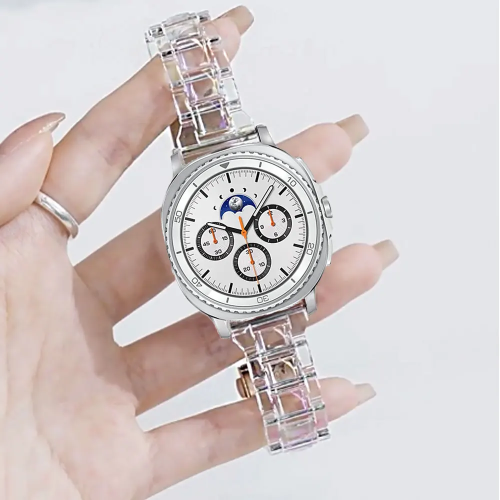Clear Strap For Samsung Watch 8 40 44mm 8 Classic Correa Sport Bracelet For Galaxy Watch Ultra 1 2 47mm Wristband Accessories