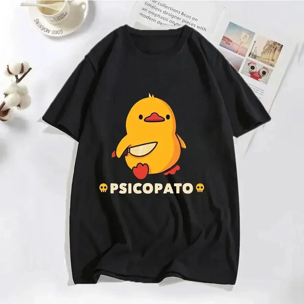 

Top Women Summer Top Girl Clothing Duck with Knife Funny Clothes Aesthetic Tops Y2k Tees Fashion Tshirts Graphic puls size