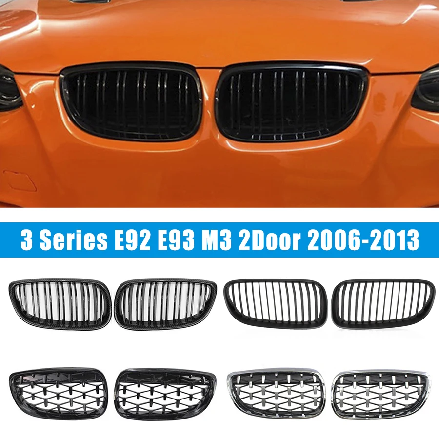 Front Kidney Grills Grille Sports M Style for BMW 3 Series E92 E93 M3 2Door 2006-2009 / 2010-2013 Car Tuning  Accessories