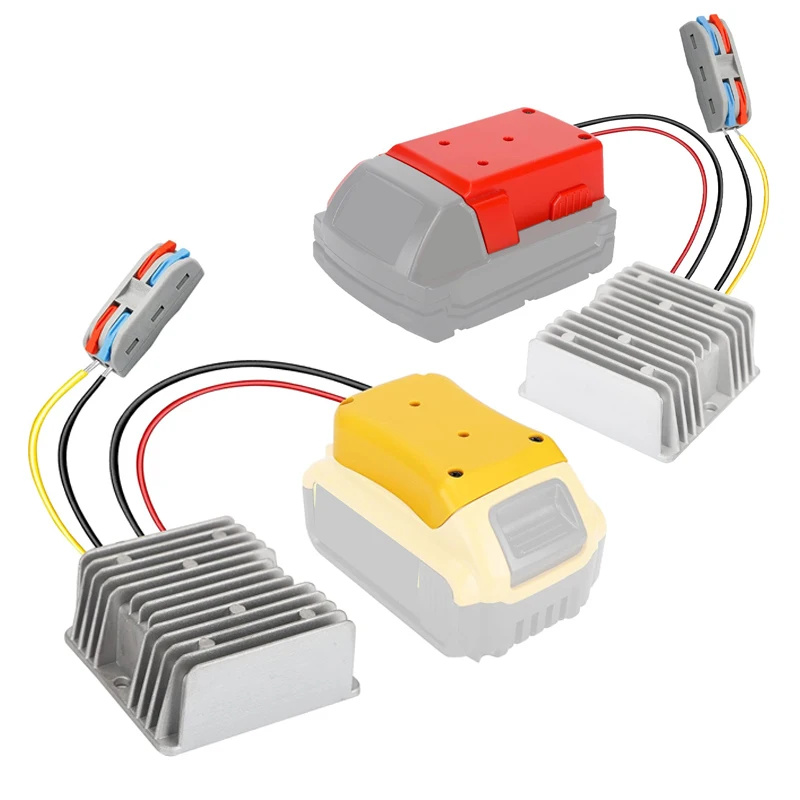 For Dewalt For Milwaukee DIY Buck Converter Regulator 18V 20V to 12V Battery Step Down Converter Aadpter Battery Dock 15A 180W