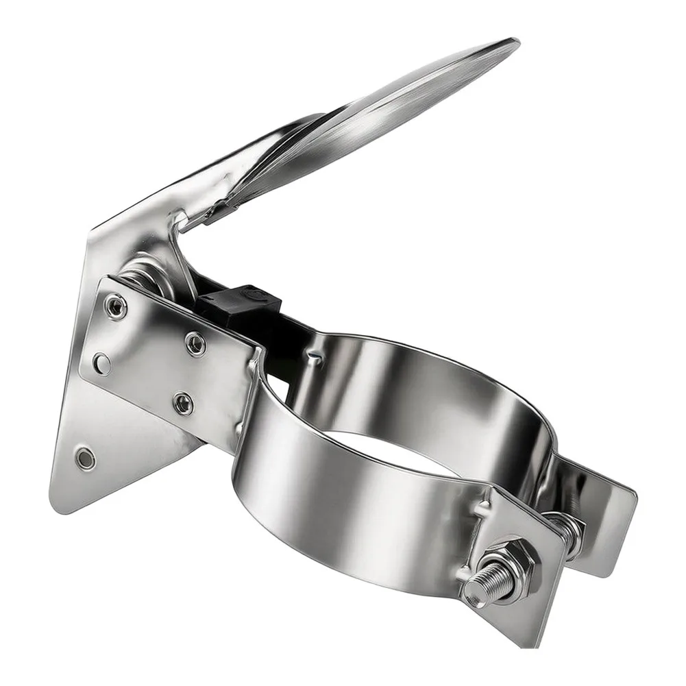 1pc 2.5-inch Hinged Flap For Exhaust Pipe Rain Cap T304 Stainless Steel For Heavy-duty Tractors Machinery Engine Safeguarding