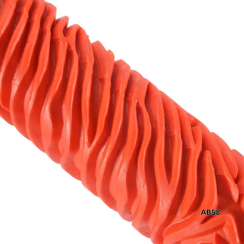 7Inch Embossed Zebra Stripe Painting Roller With Handle For Wall Decoration