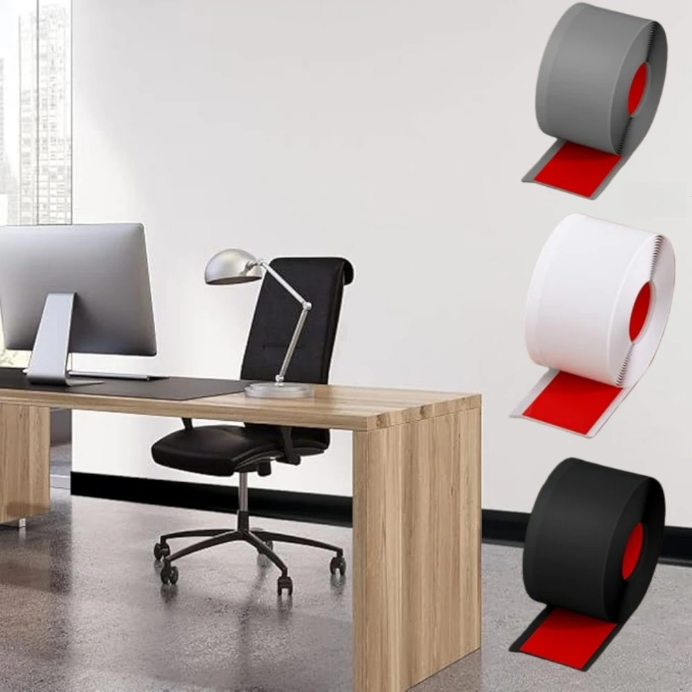 1 قطعة 2mX10cm PVC التفاف خط ذاتية اللصق مقاوم للماء حافة إغلاق شرائط لغرفة المعيشة خلفية اللوح الطابق