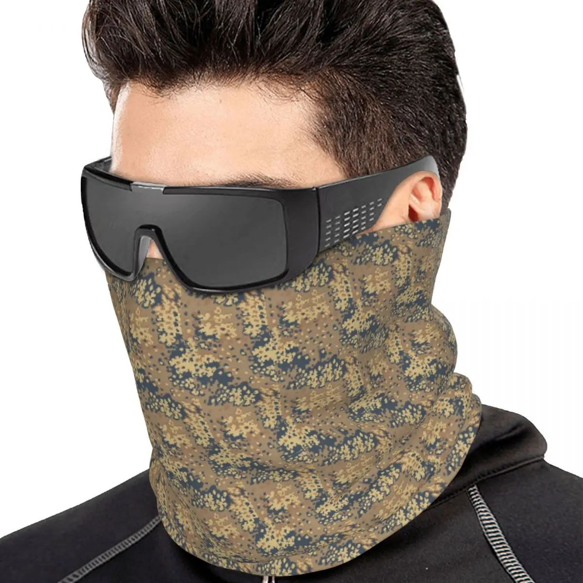 Russian Woodland Camouflage Bandana Neck Cover Printed Magic Scarf Riding Face Mask Unisex Adult Breathable