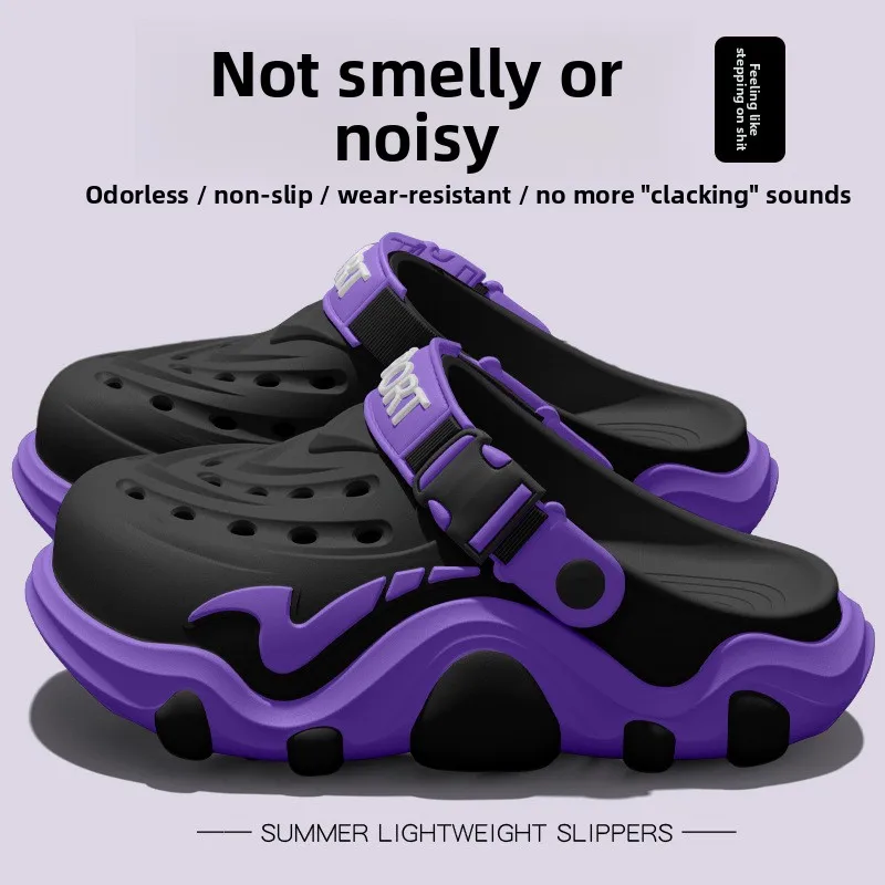 Arch Supported Perforated Shoes for Men, 2026 New Summer Wear, Non Slip, Wear-Resistant, Breathable Beach Sandals