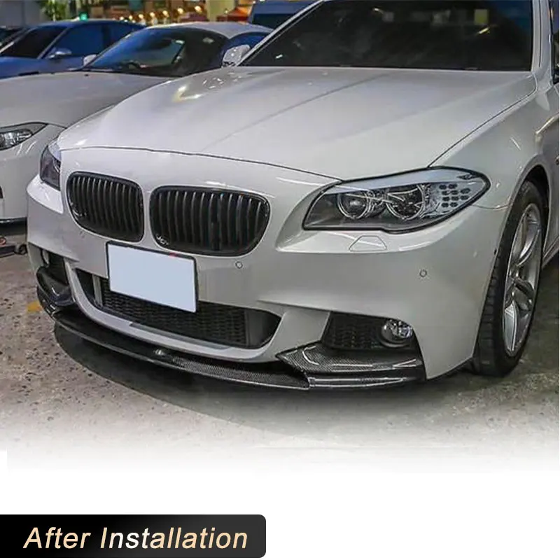 Carbon Fiber Front Bumper Lip Spoiler for BMW 5 Series F10 F11 M-Sport 528i 550i 2013-2016 Car Front Lip Chin Apron Body Kit view 3