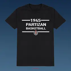 PARTIZAN BELGRADE SERBIA Basketball Cottonrulz T shirt High Quality 100 Cotton Oversize Fit Crew Neck