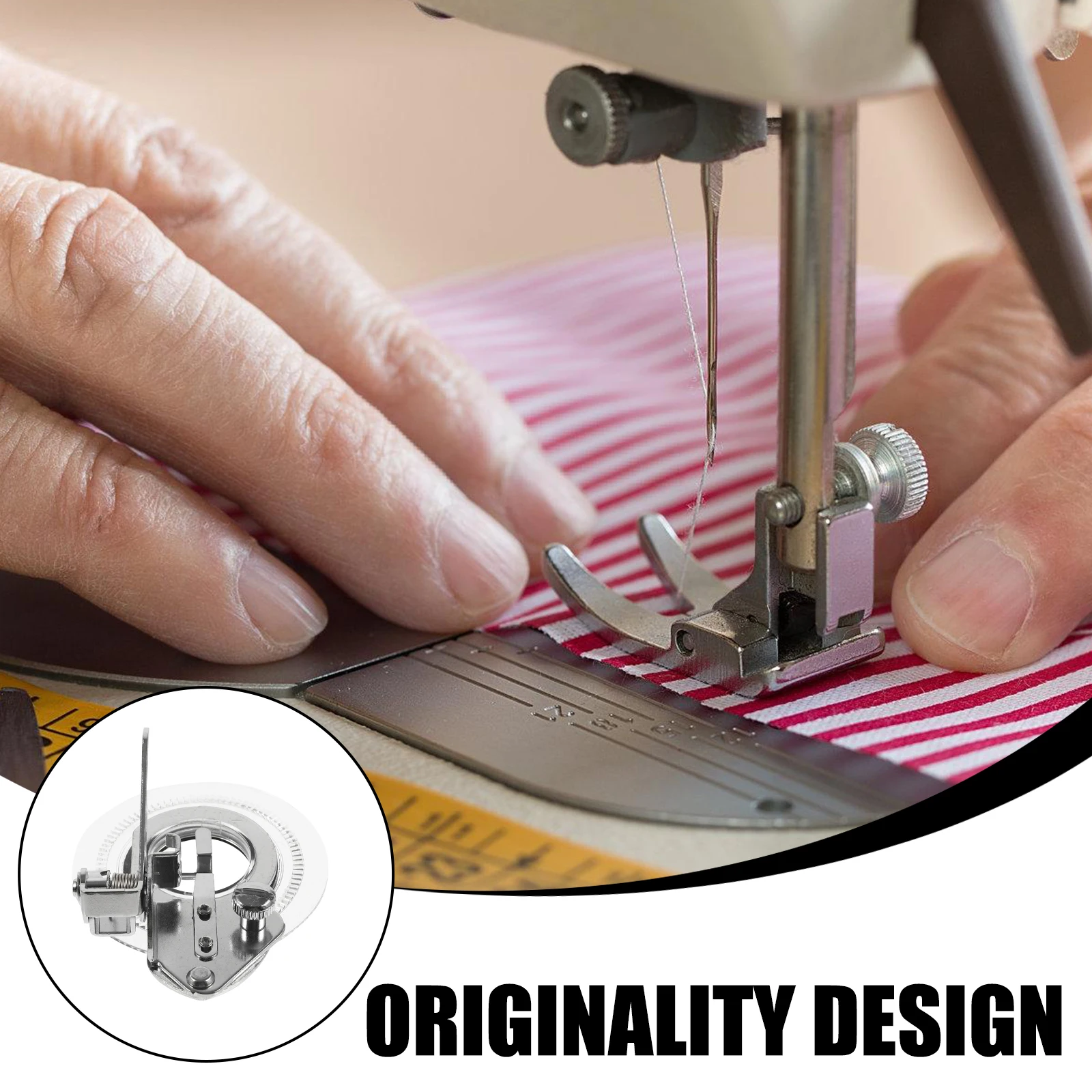 آلة قطعة قدم الضغط في ماكينة الخياطة توالت هيم المهنية متعددة الوظائف خياطة أداة استبدال مقاومة للاهتراء الخياطة القدم التبعي #2