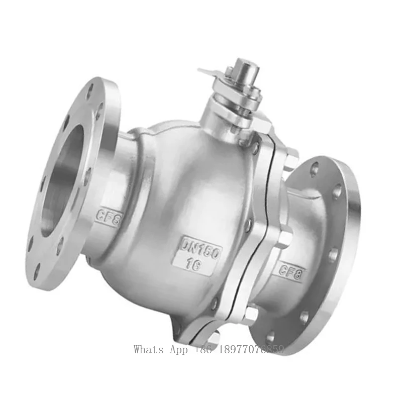 High Press Flanged Stainless Steel SS304 Water Oil Gas NPS 2pc Pipe Fitting Industrial Flange DN250 Ball Valve