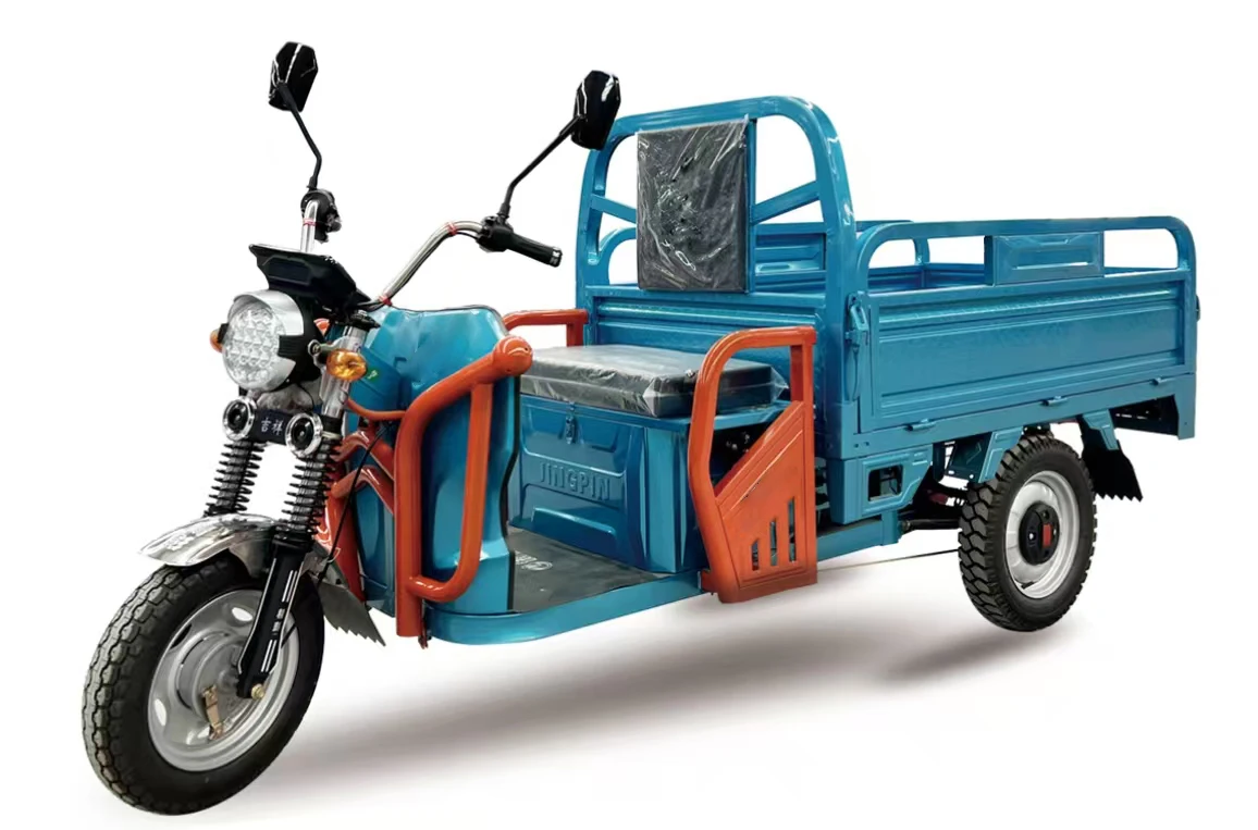 New 1000W 3-Wheel Electric Cargo Tricycle 60V Power 400kg Payload Capacity Steel Material Open/Closed