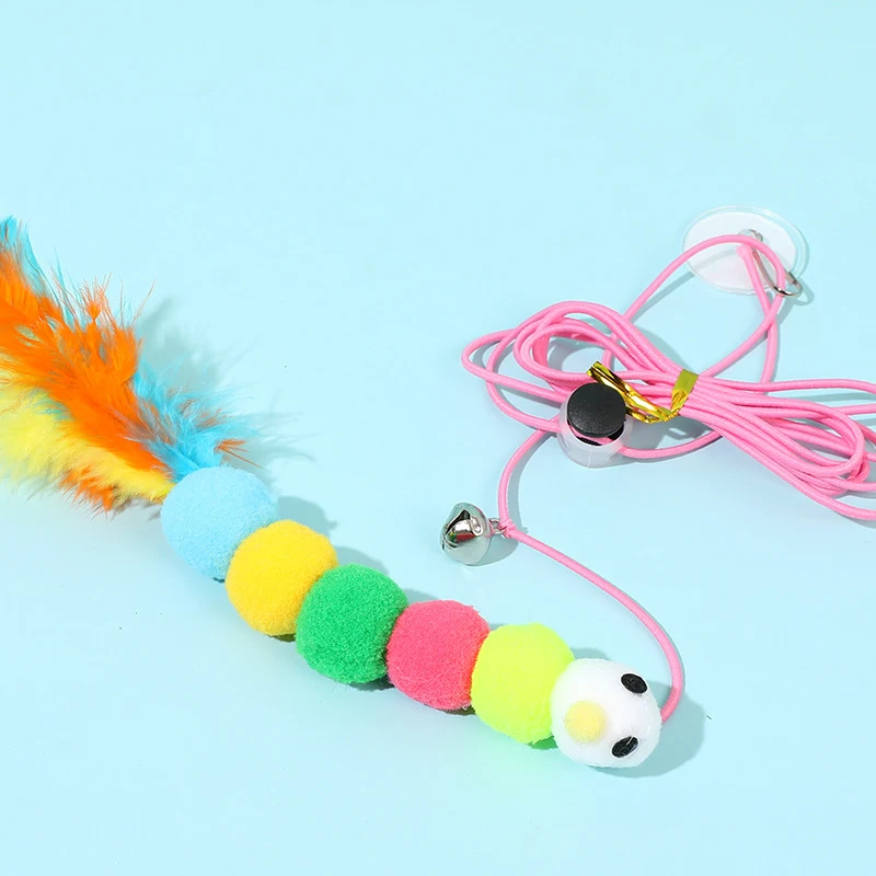 Fun simulation of mouse and cat toys, cat, kitten, rope, mouse, caterpillar, interactive toy, telescopic hanging door, pet toy