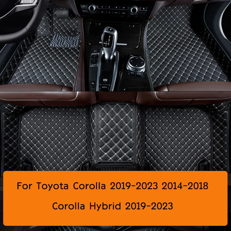 

For Toyota Corolla Corolla Hybrid 2019-2023 Artificial Leather Custom Car Floor Mats Auto Interior Details Accessories Carpet