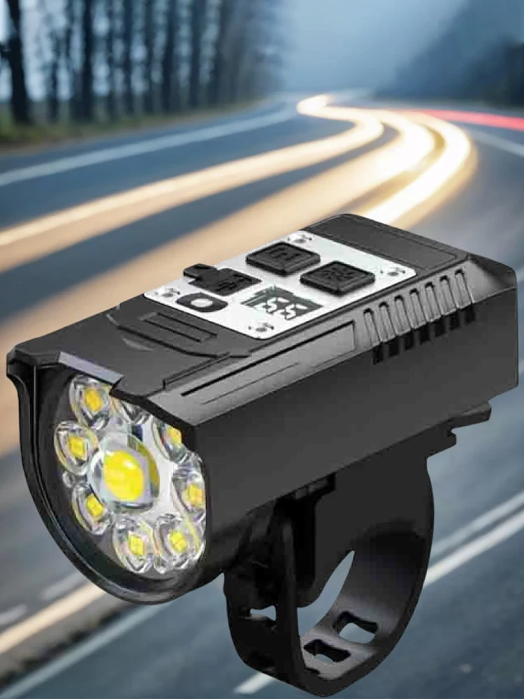 AliExpress Shunmaii LED Bicycle Front Light Super Bright Bicycle Light Dual Light Source Bicycle Head Light Bike Safety Lamp for Outdoor & Emergency