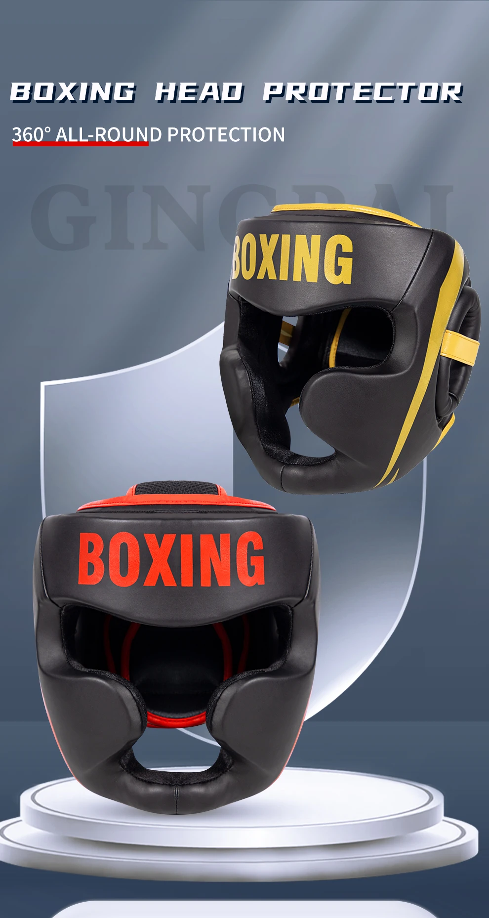 6-Farben-Boxhelm Leder Karate Muay Thai Sanda Training Erwachsene Kinder Helm Kopfschutz Taekwondo Karate Boxhelme – Detail 1