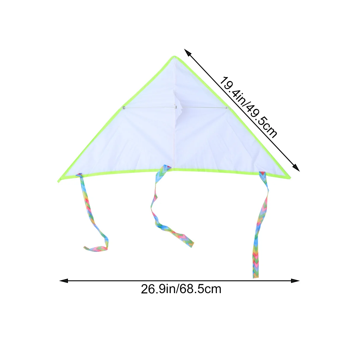 DIY Blanko-Malerei-Drachen, Dreieck, 75 x 75 cm, mit 50 m Mittellinie, fliegender Drachen für den Außenbereich, für Kinder, Partyspaß im Freien