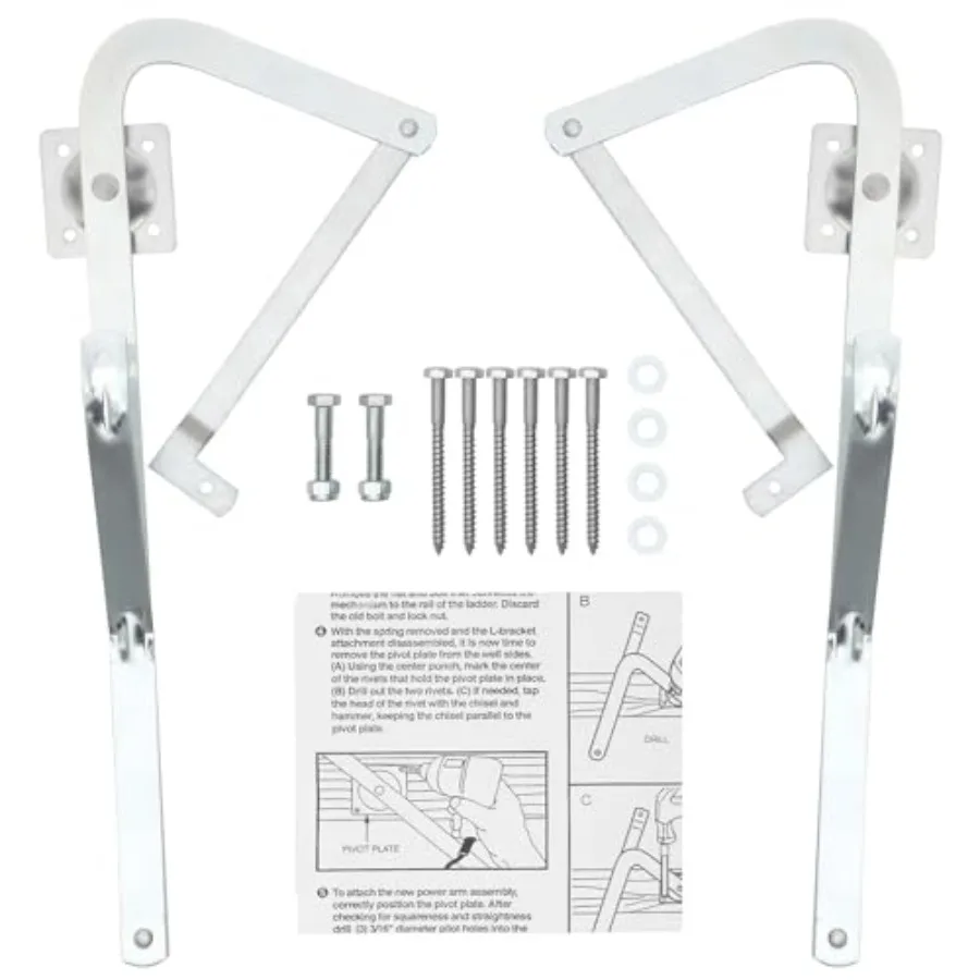 

55-2 Attic Ladder Hinge Arms, Compatible with Werner Mk5, WU2210, W2208, W2210, Suitable for Werner Attic Ladders Manufactured