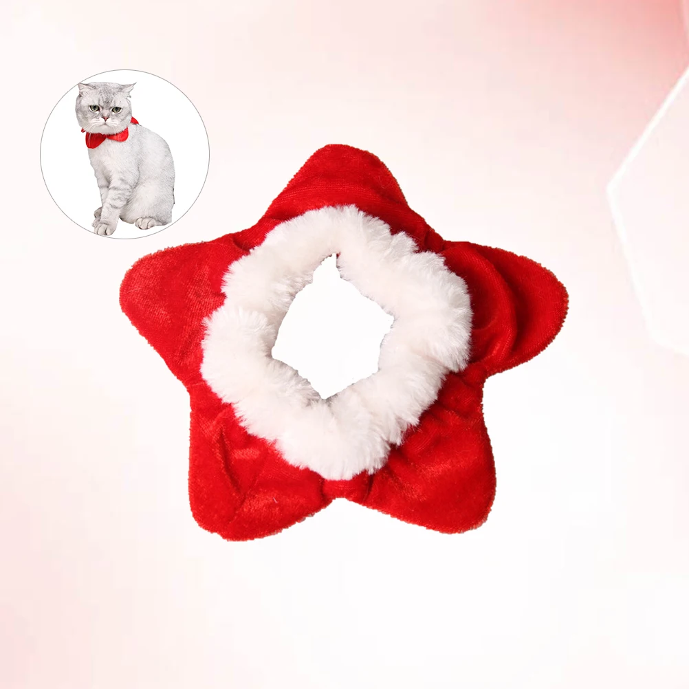 

Five-pointed Star Scarf Collar for Small Dogs Personalized Collars Color Pet Costume Christmas Cat Neck Circle
