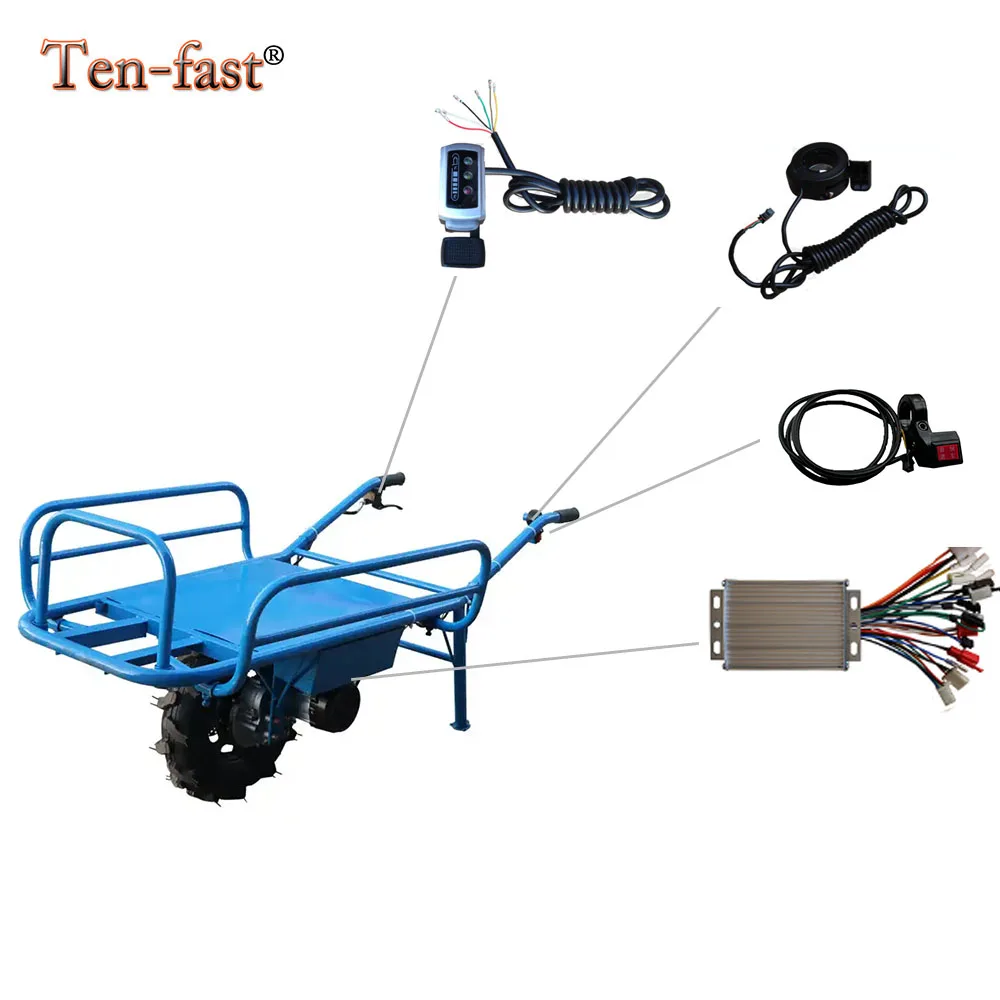 

Electric Garden Wheelbarrow Conversion Accessories 24V/36V/48V 250W-1000W DC Brushless Controller Throttle Brake Reverse Switch