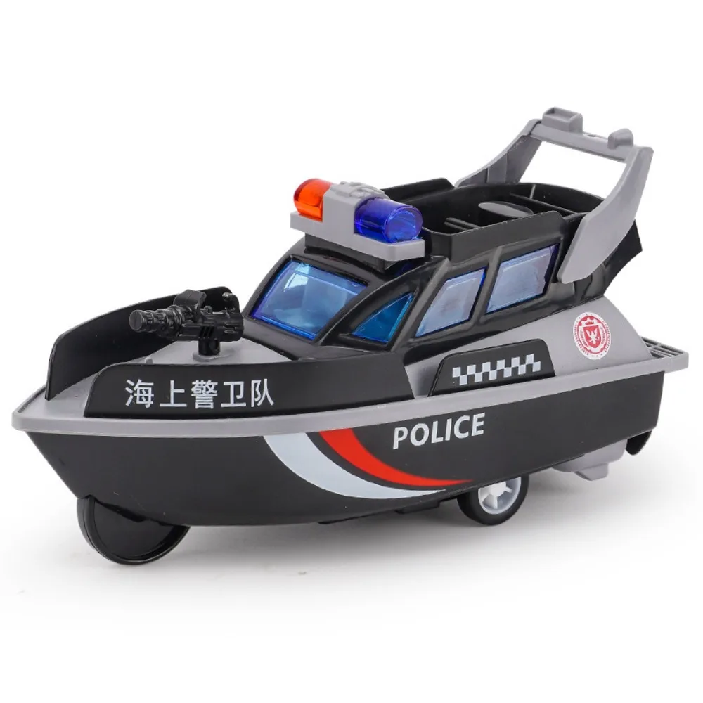 Impact-resistant Inertial Patrol Ship Model Thickened No Battery Freewheeling Speedboat Drop-resistant Emulational Children's