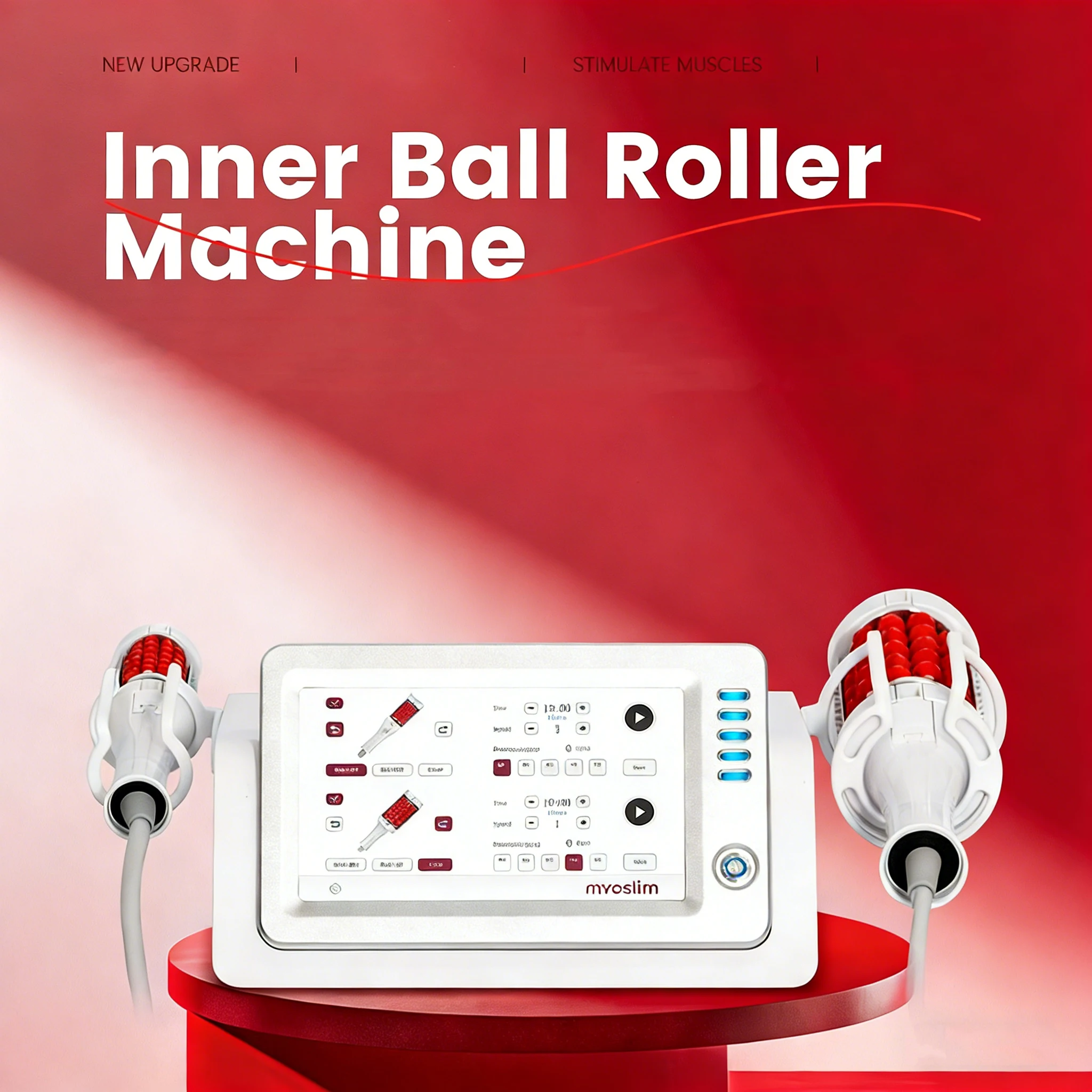 

Muscle relaxation 2 in 1 EMS myoslim 5D massage roller electromagnetic muscle training training slimming