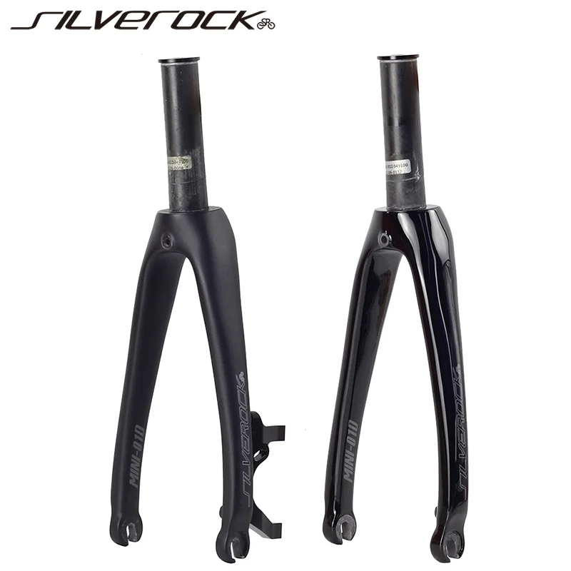 Cycling BMX Foldable Bike Carbon Fiber K3 PLUS Rigid Fork for 349 Wheelset Folding Bicycle Disc Brake Adapter 140/160mm