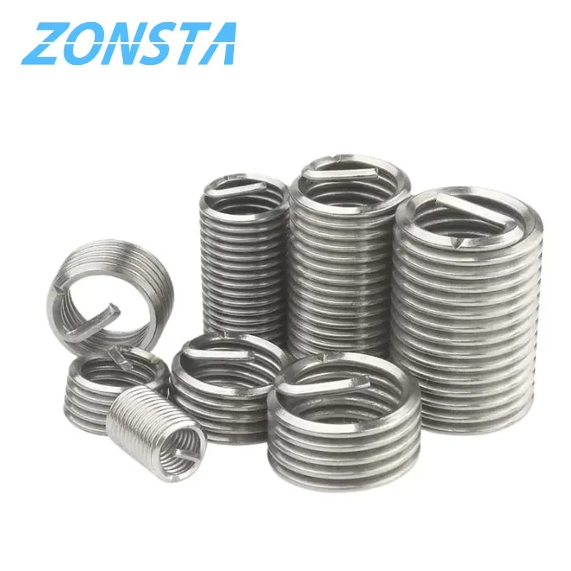 M1.6 M2 M2.5 M3 M3.5 M4~M24 Stainless Steel Helical Thread Inserts Screw Bushing Coiled Wire Sleeve Set Thread Wear Repair Kit