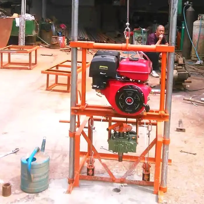 

Customized Manual Small Water Well Drilling Rig 80m Petrol Diesel Light Mini Portable Drilling Machine Hot Sale
