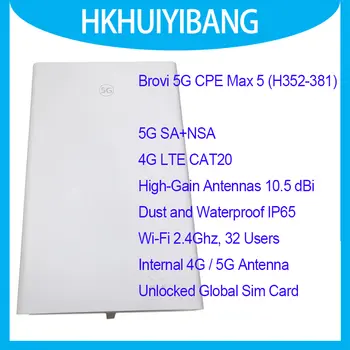 Brovi 5G CPE Max 5 H352-381 antény s vysokým ziskem 5G/4G, 5G SA+NSA, 4G LTE Cat20 venkovní modem s bezplatnou WiFi, 6 bezdrátový router WS7100 8 nejlepší prodej 4G LTE router cat20 - №1