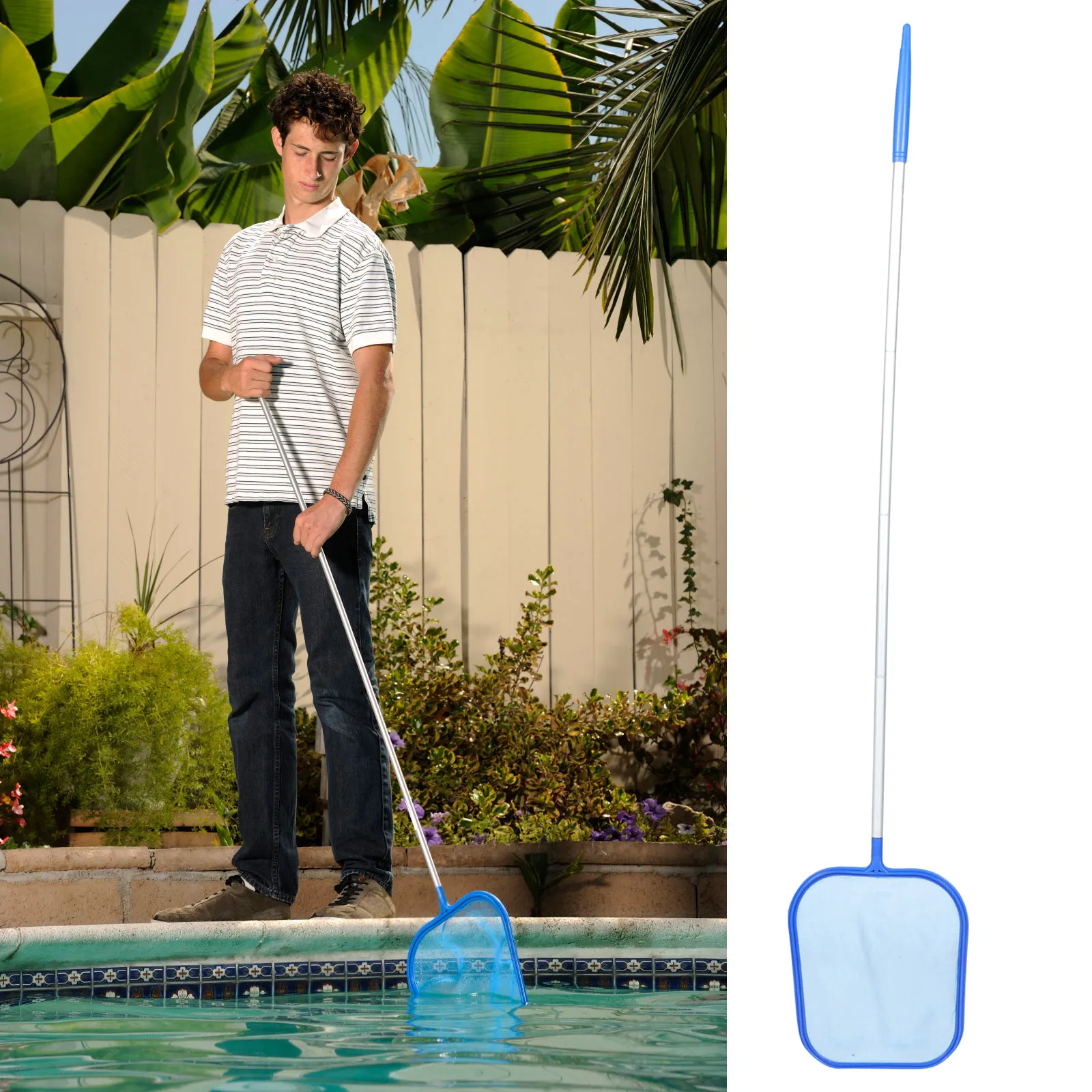 

1 set 1 Set Cleaning Leaf Skimmer Fine Mesh Deep Bag Supply For Debris Leaves Removal Scoop Net Fishing Mesh Nets