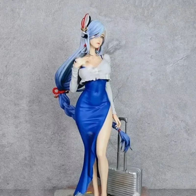 45cm Shenhe Genshin Impact Anime Figures Sexy Shenhe Game Model Ice Girl GK Model Collection Custom Birthday Perimeter Toys Gift