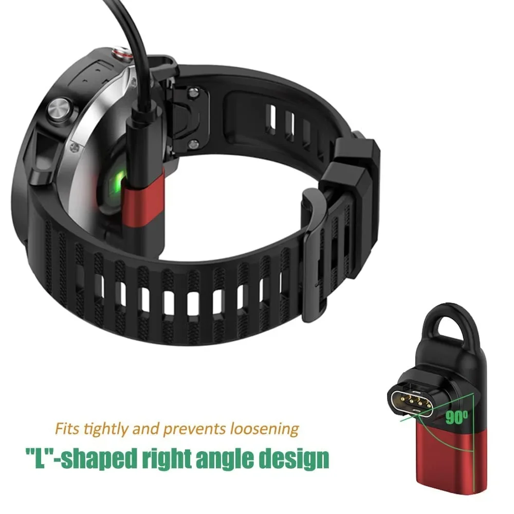 محول شاحن من النوع C لـ Garmin Fenix 8 7 7S 7X 6 6S Pro Forerunner 970 965 955 570 255 255s 245 158 Instinct E 1 2 2S 2X 3