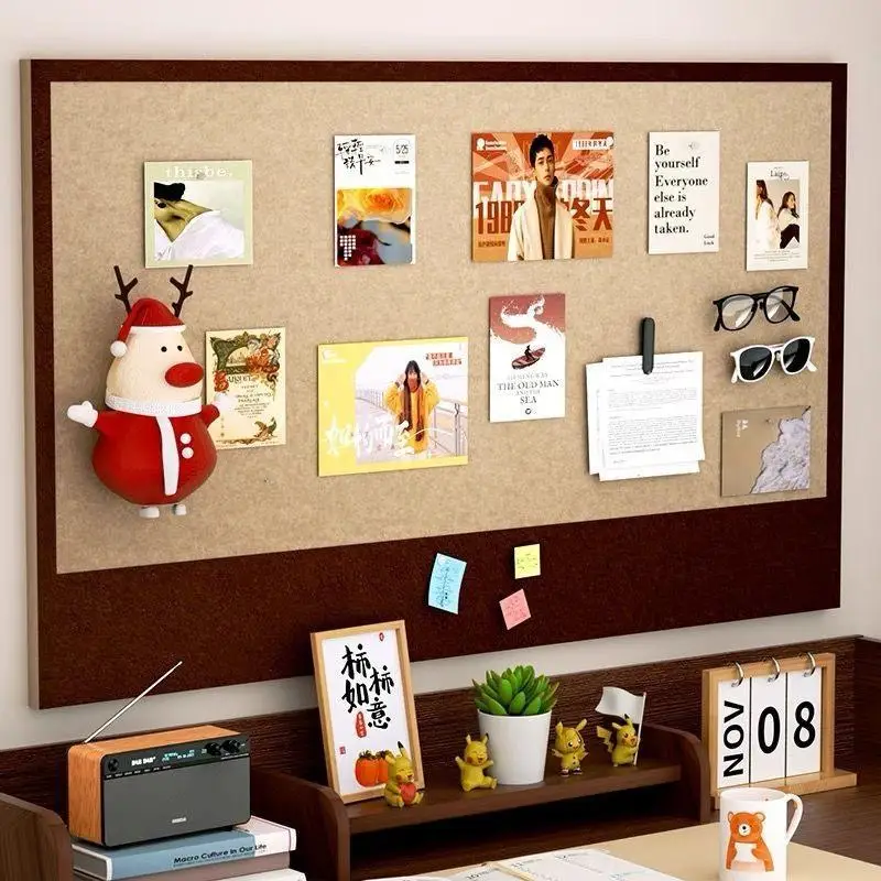 Peel & Stick Felt Board Photo Display Rack Wall Sticker No Damage for Nursery Room Kids Drawing Display Decor